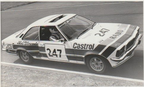 The Opel Commodore racing car, number 247, in Castrol livery